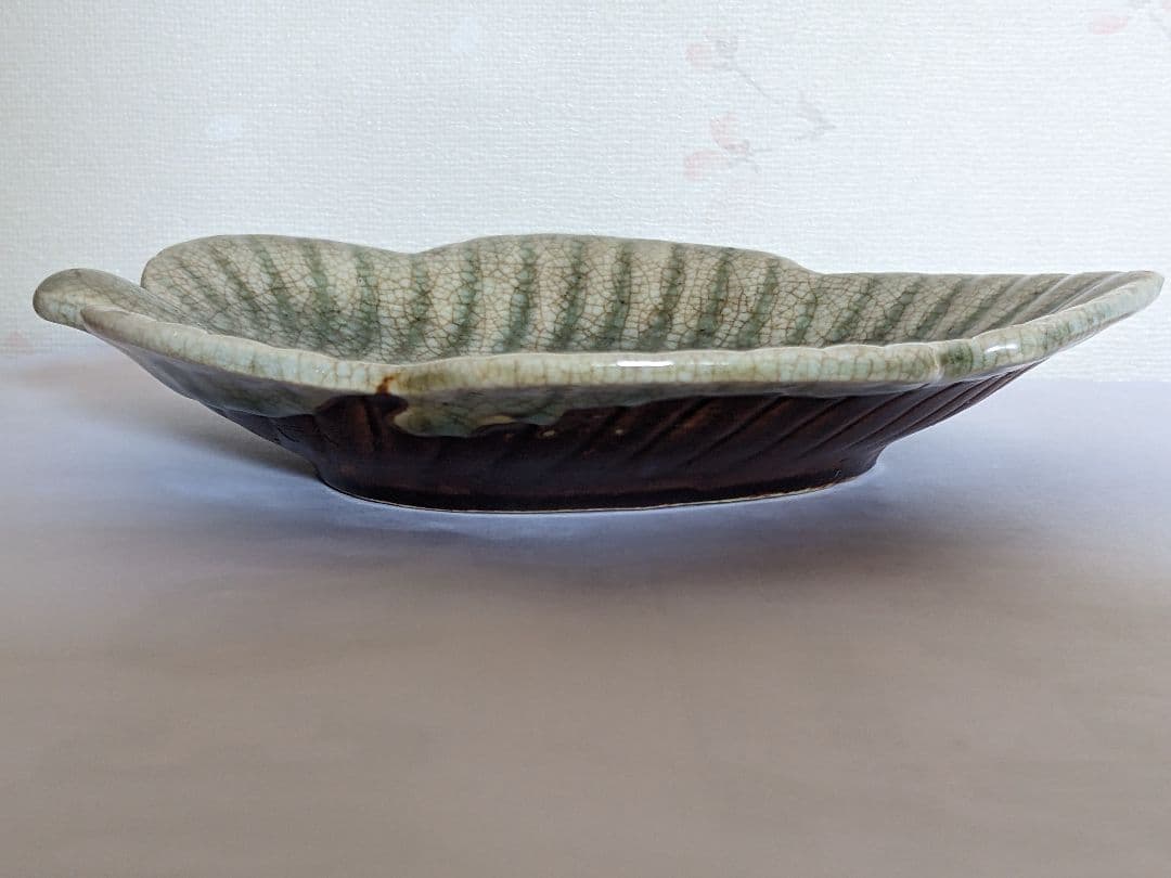 ♦中国 古玩 古美術 青磁 葉形盆 文房四宝 コレクション 骨董品 アンティーク