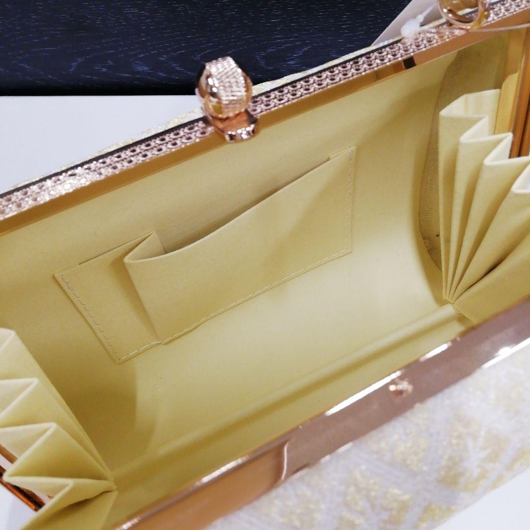 新品未使用 礼装用 佐賀錦ゴールド系草履バッグセット　フリーサイズ OL-1