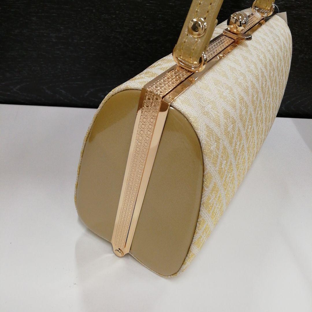 新品未使用 礼装用 佐賀錦ゴールド系草履バッグセット　フリーサイズ OL-1