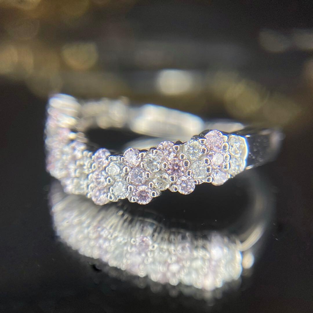 『専用です』天然無処理ピンクダイヤモンド カラーレススタッカブル 計0.50ct