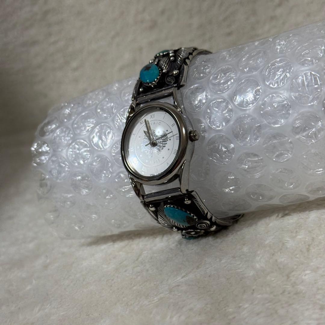 NAVAJO ナバホ 腕時計 ターコイズ 銀製 シルバー925 インディアン