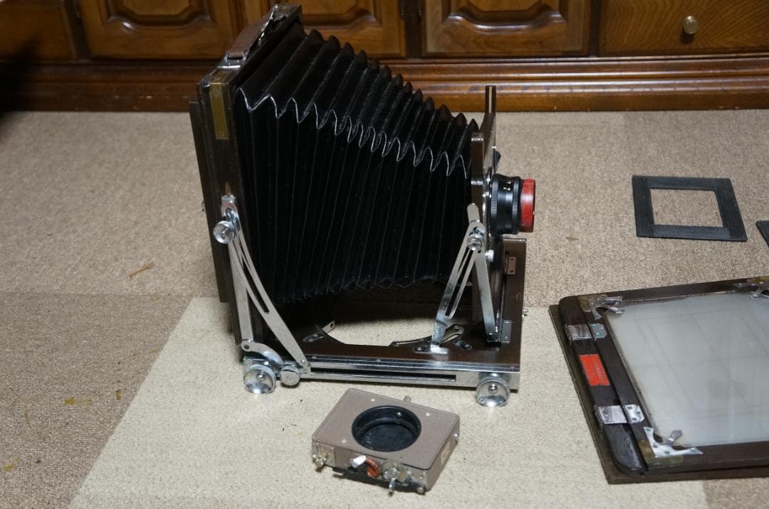 レトロ OKUHARA CAMERA オクハラカメラ 蛇腹 木製 大判 LPL