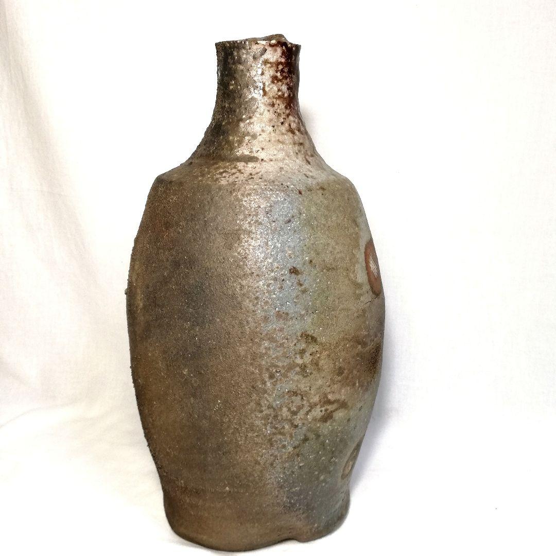 今成研二 備前焼 窯変大花入 高さ48cm 花器 置物 フラワーベース 花瓶
