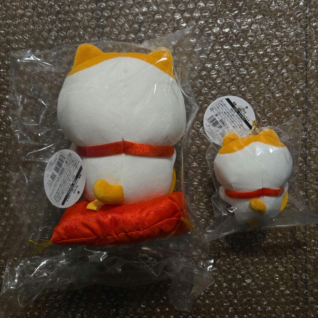 ちいかわ 招福 ハチワレ招き猫 ぬいぐるみ マスコット 2種セット