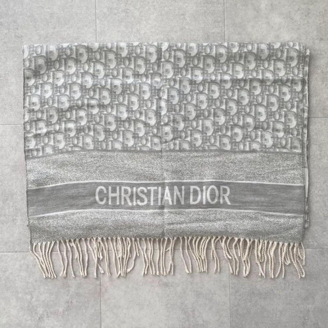新品未使用】Dior ディオール マフラー ストール グレー カシミヤ
