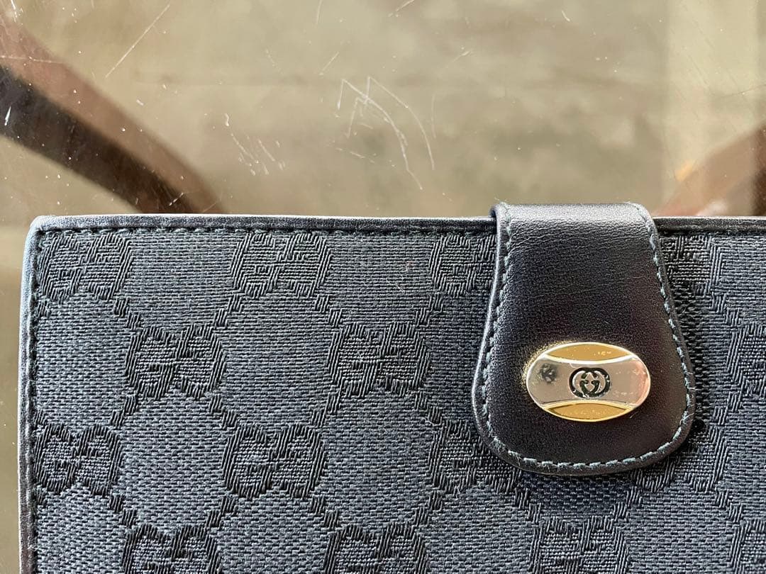 1980s oldgucci オールドグッチ　ブラック　長財布