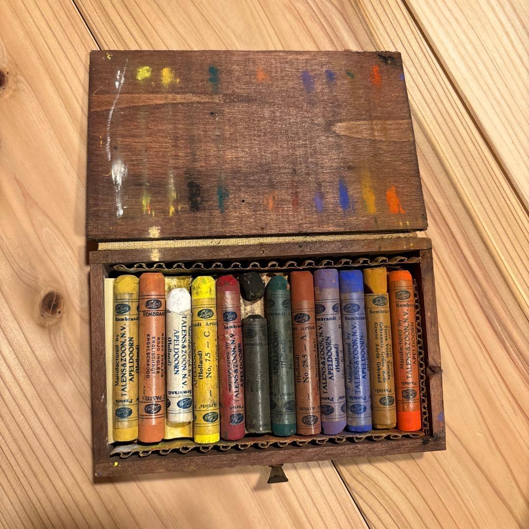 希少オランダアンティークレンブラント ソフトパステル