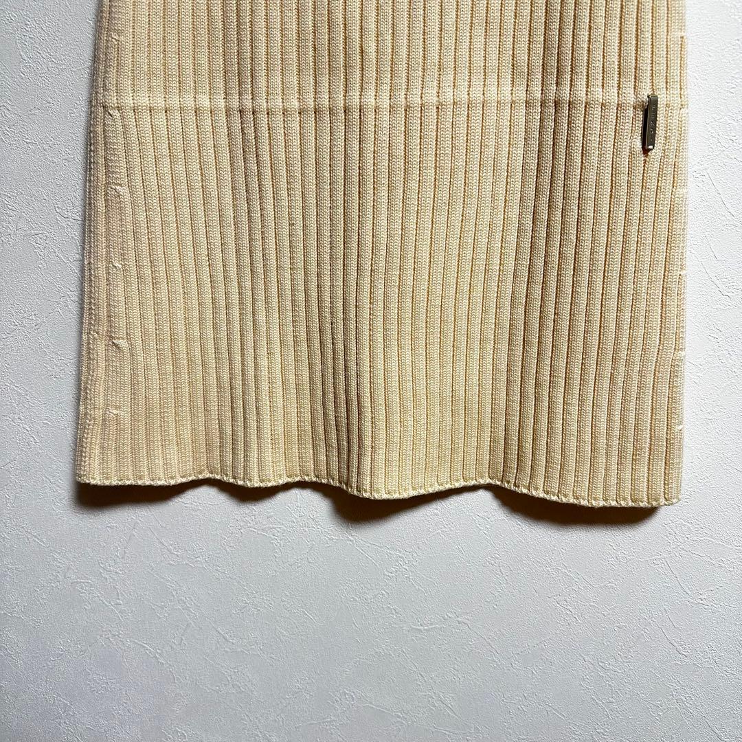 【FENDI フェンディ】リブニットスカート　ウエストゴム　ウール　イタリア製