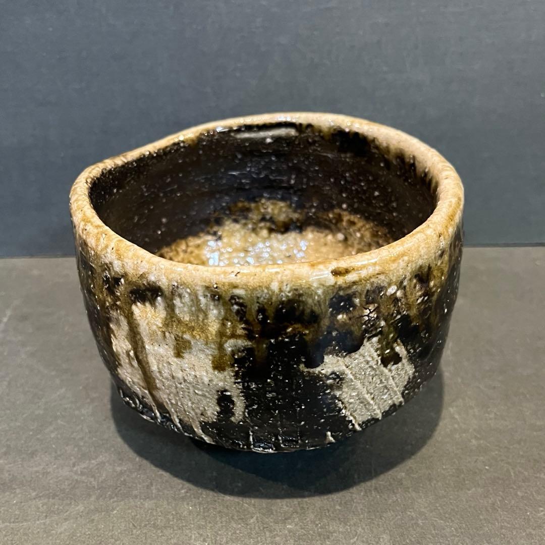 新品　人間国宝　伊勢崎淳　引出黒茶碗／陶歴共布共箱あり　個展購入品　最上位作品
