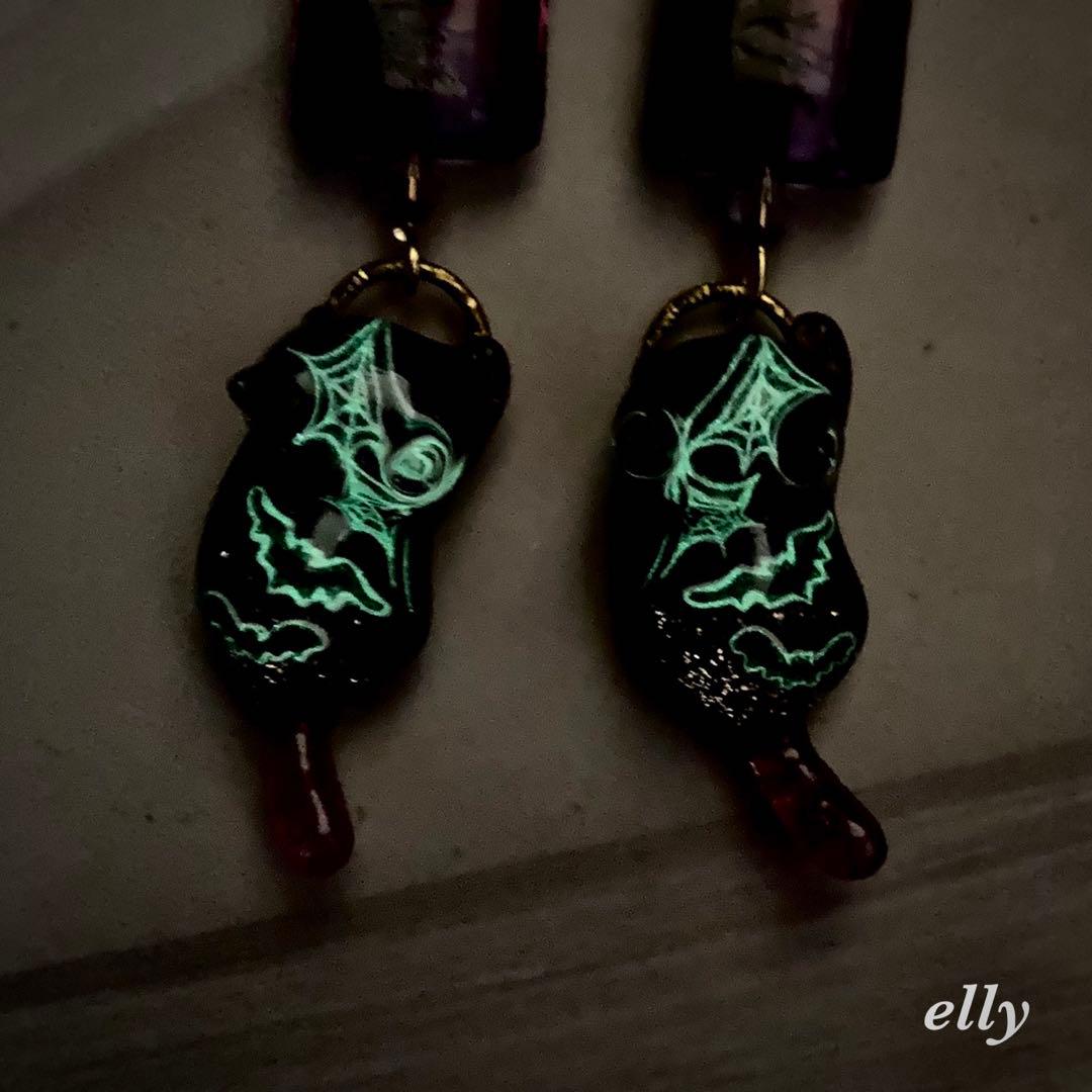 【ゼロ様】1511.天然石　琉球ガラス　楓　肉球　ジャンピング猫　レジン