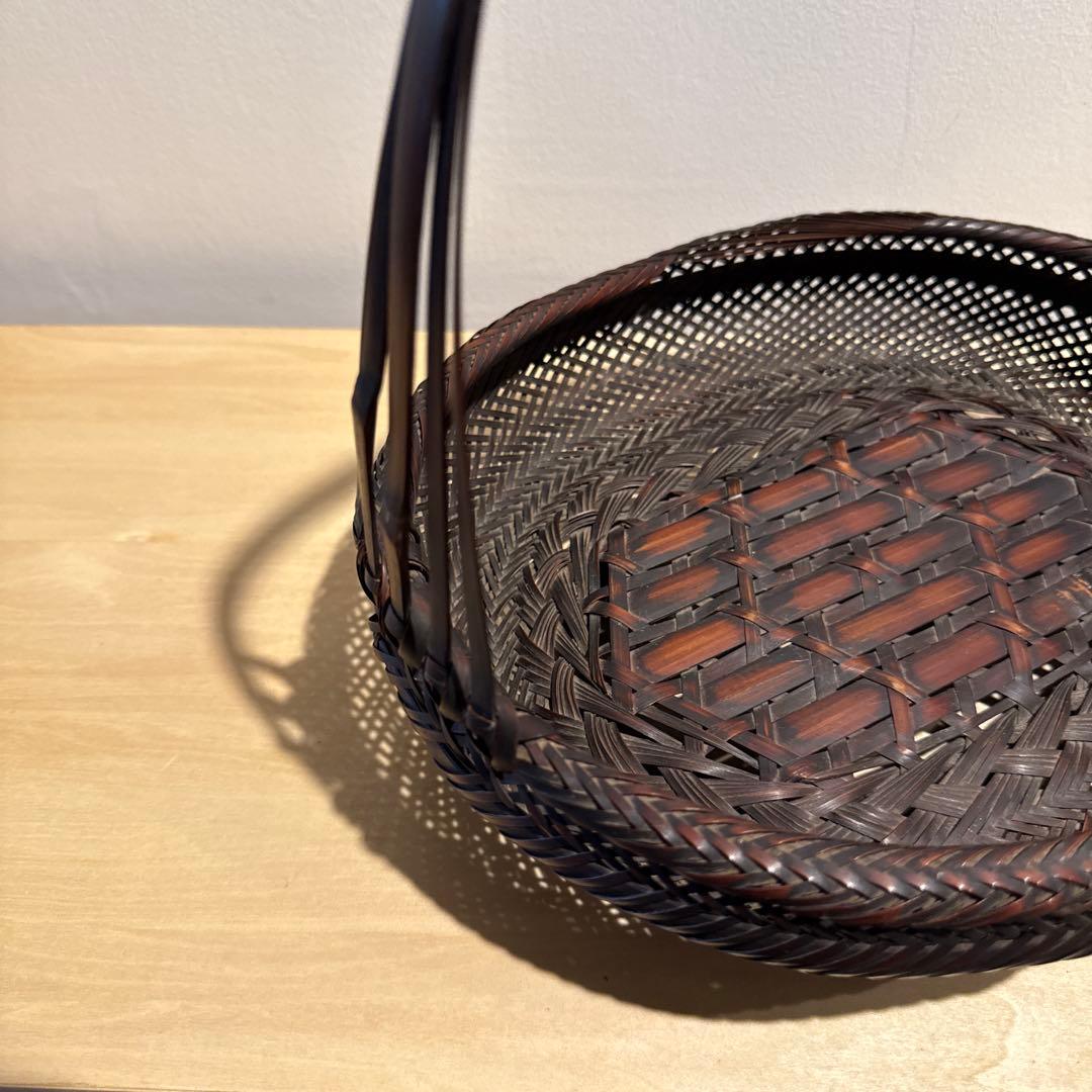 明治時代の竹製円形菓子器・喰籠