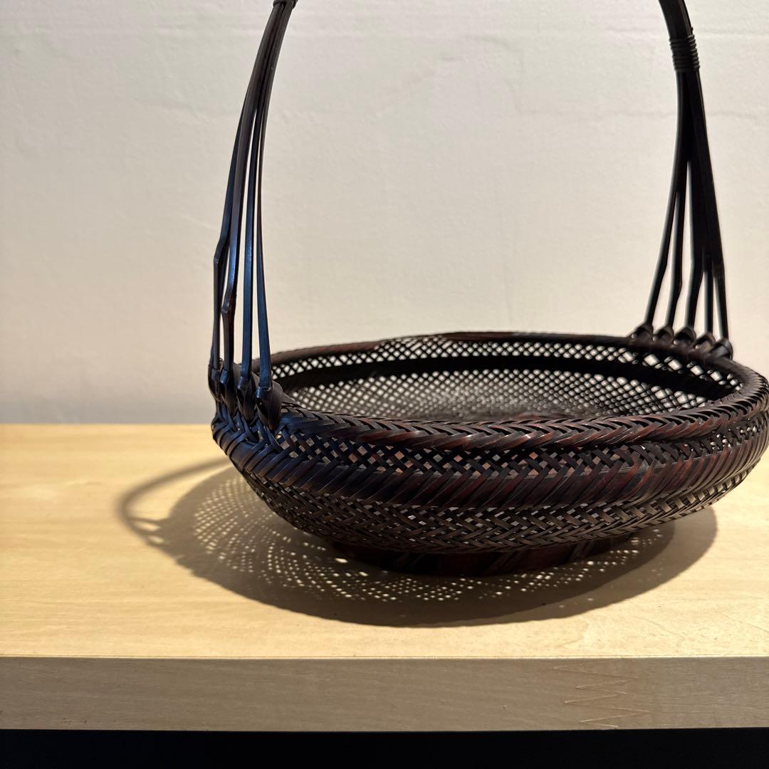 明治時代の竹製円形菓子器・喰籠