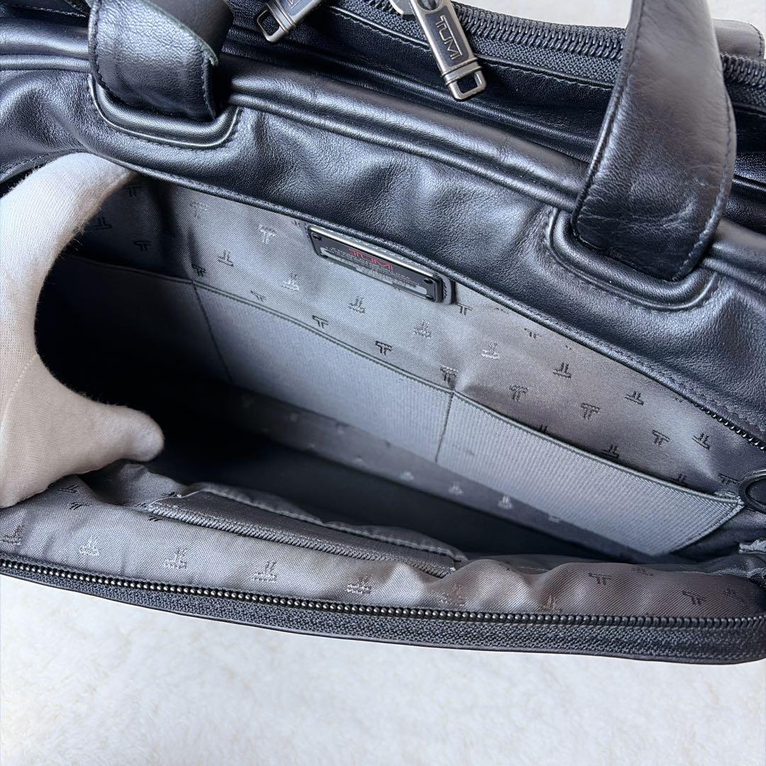 【極美品】 TUMI オールレザー 2way ブリーフケース 2室 大容量 A4