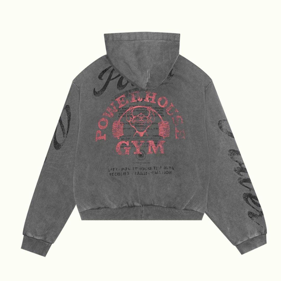 LYFT × Power House Gym パーカー Mサイズ　グレー