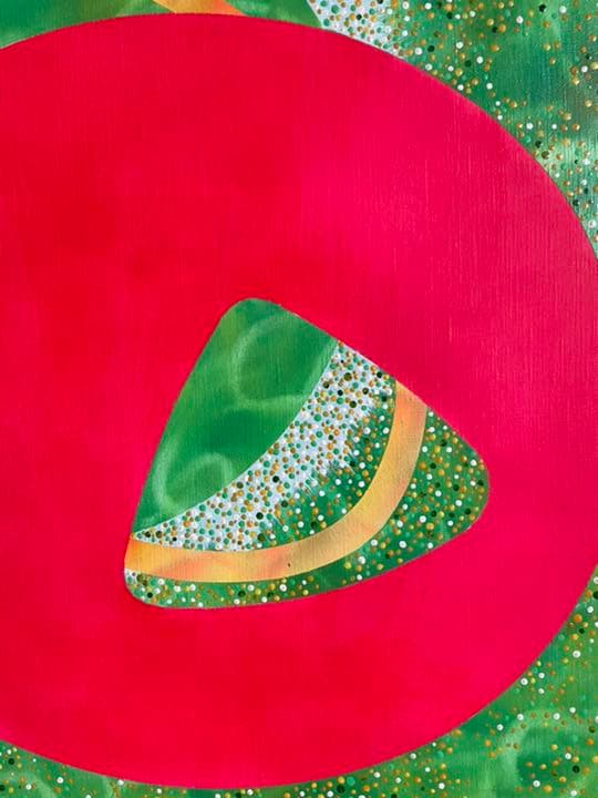 油絵現代アートHIKARI 作者あんどうまさひろ油彩画