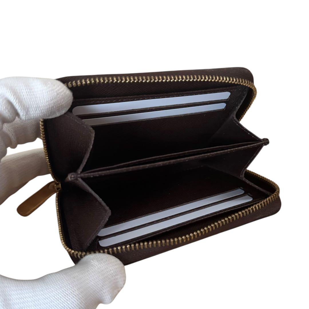 ☆未使用品級☆ ルイヴィトン　パース　ラウンドファスナー　ダミエ　ブラウン