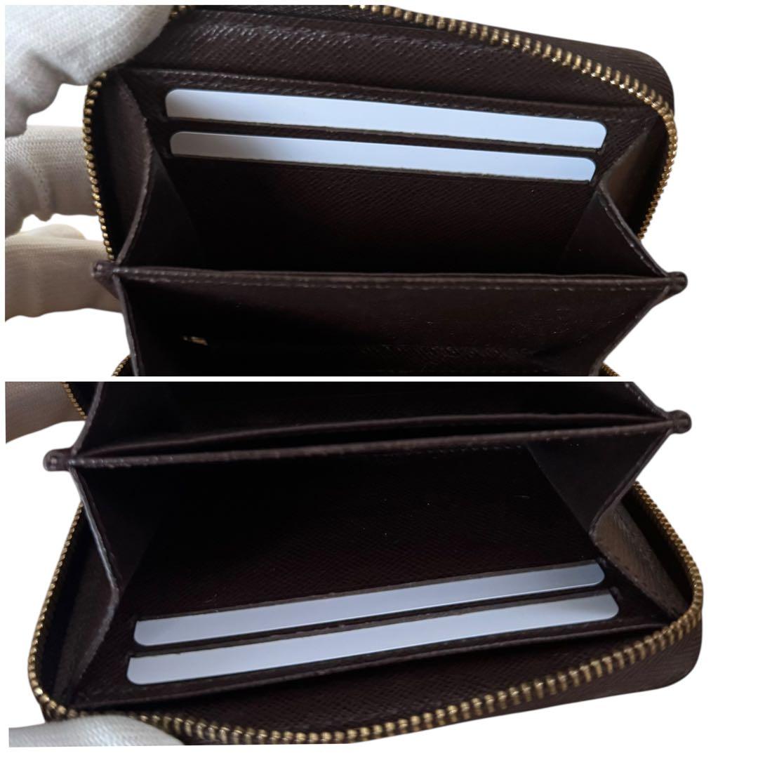 ☆未使用品級☆ ルイヴィトン　パース　ラウンドファスナー　ダミエ　ブラウン