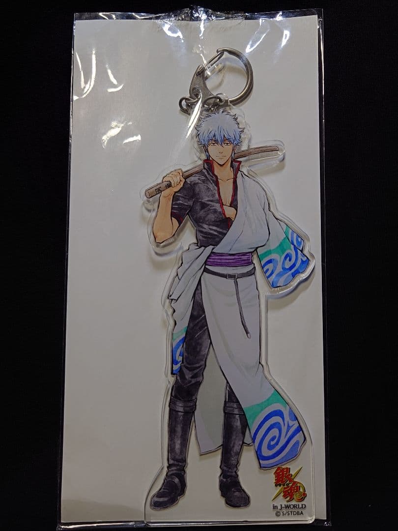 銀魂×じぇいわーるど 花鳥風月 坂田銀時　アクリルキーホルダー、缶バッジ、カード