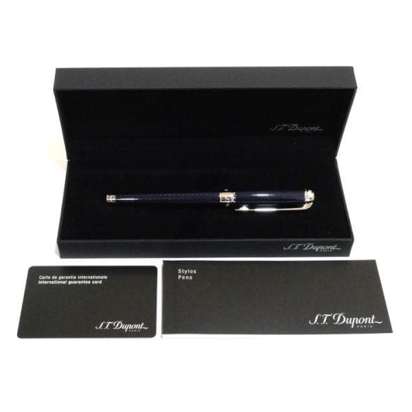 デュポン S.T.Dupont 410104M ギヨシェ ブルー 万年筆 (F)