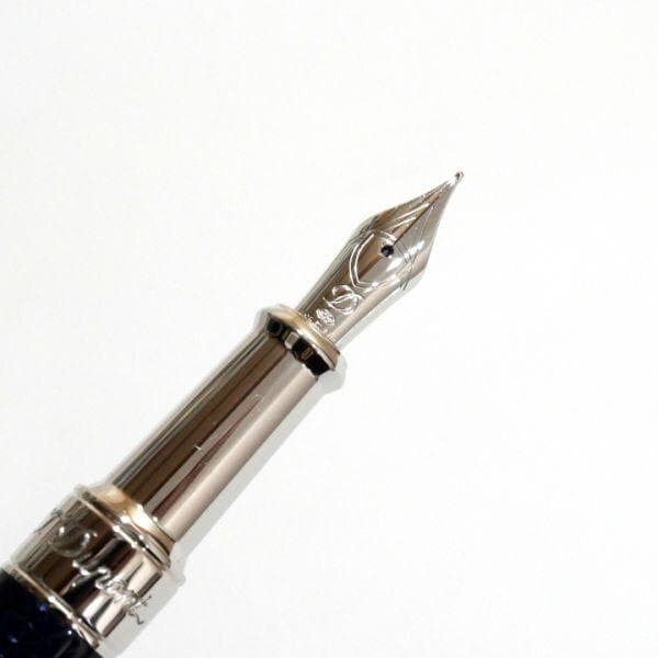 デュポン S.T.Dupont 410104M ギヨシェ ブルー 万年筆 (F)