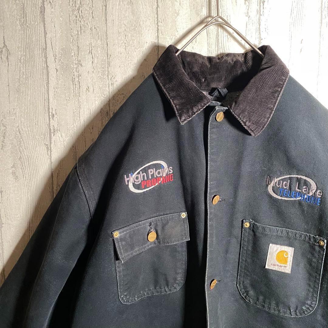 超希少】カーハートダックジャケット企業刺繍ロゴ入りデトロイトジャケット