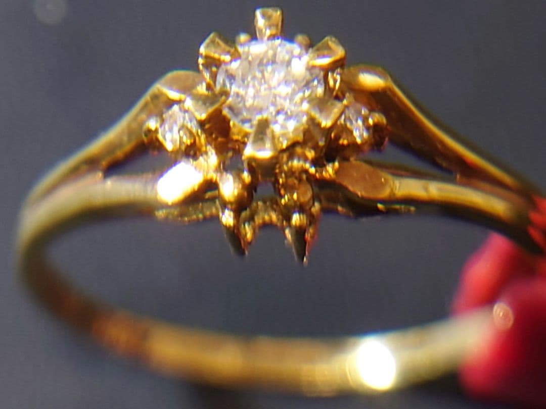 【新品未使用】K18 12号 ダイヤ 指輪 18金 リング