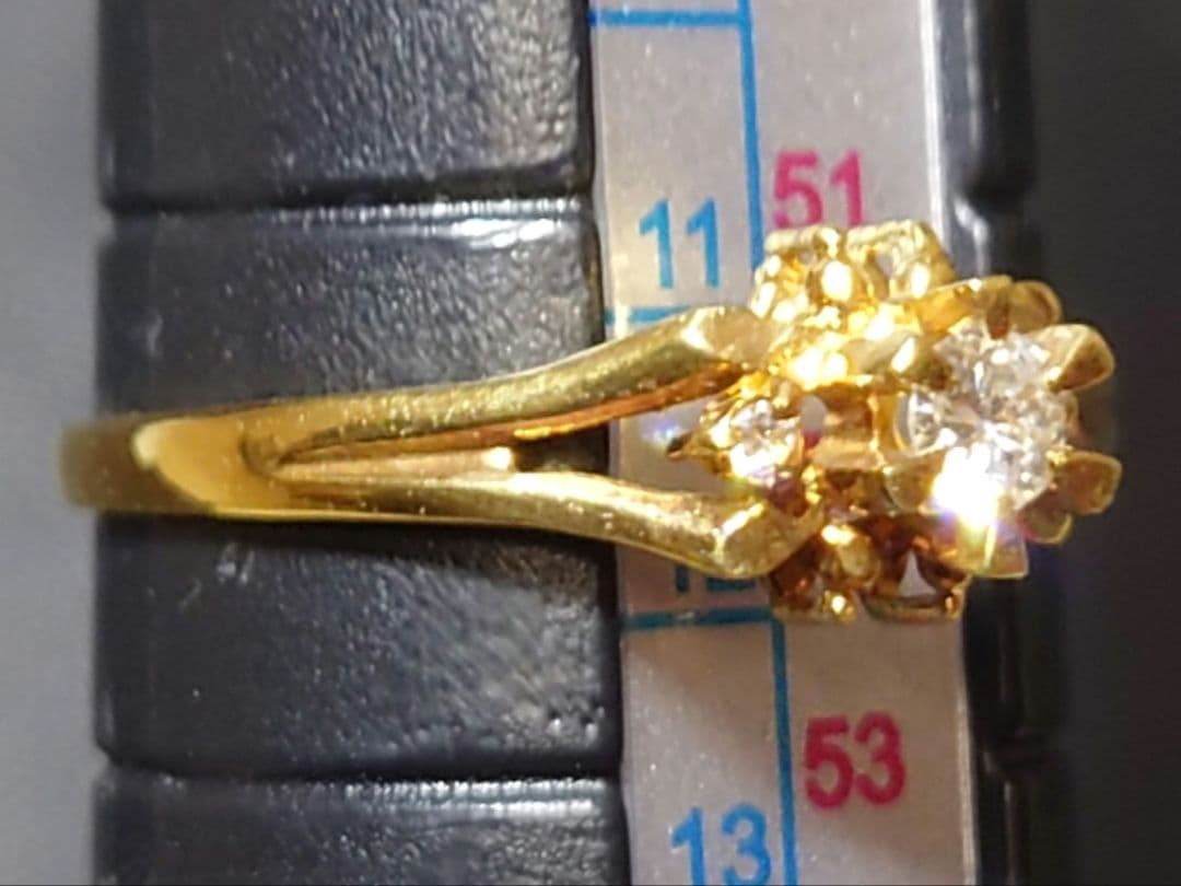 【新品未使用】K18 12号 ダイヤ 指輪 18金 リング