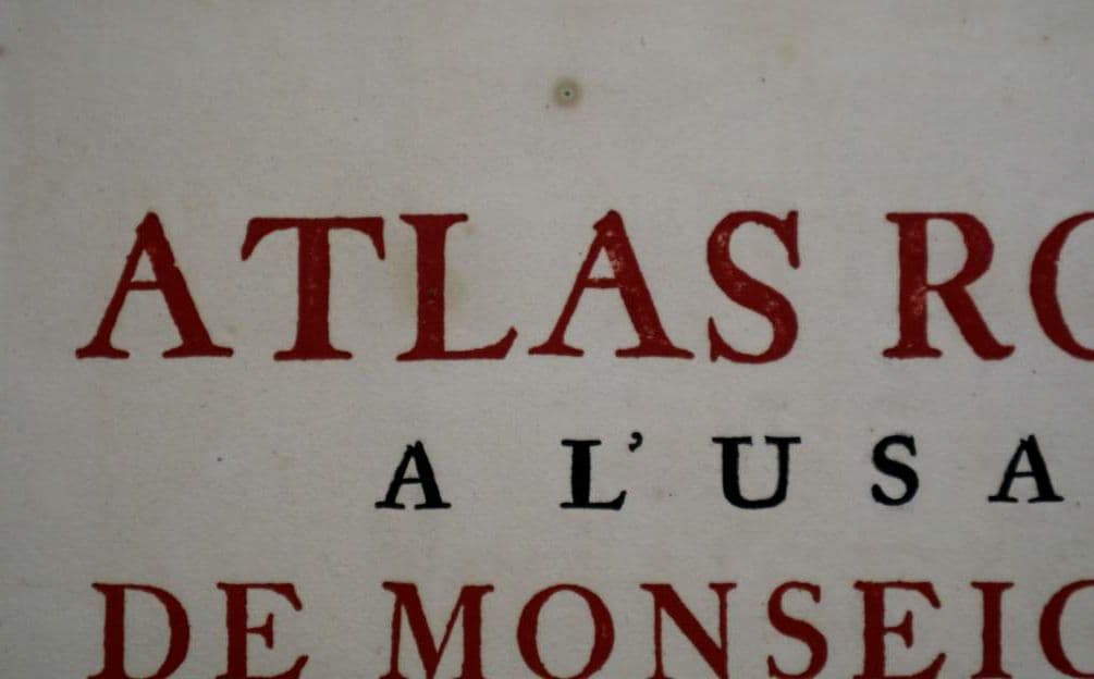 kico　西洋古地図　1695年　地図帳のタイトルページ　活版印刷・銅版画