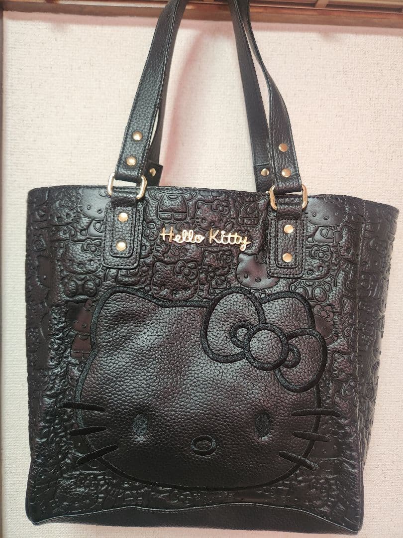 Hello Kitty トートバッグ 黒 ラウンジフライ ラウンジフライ×サンリオ