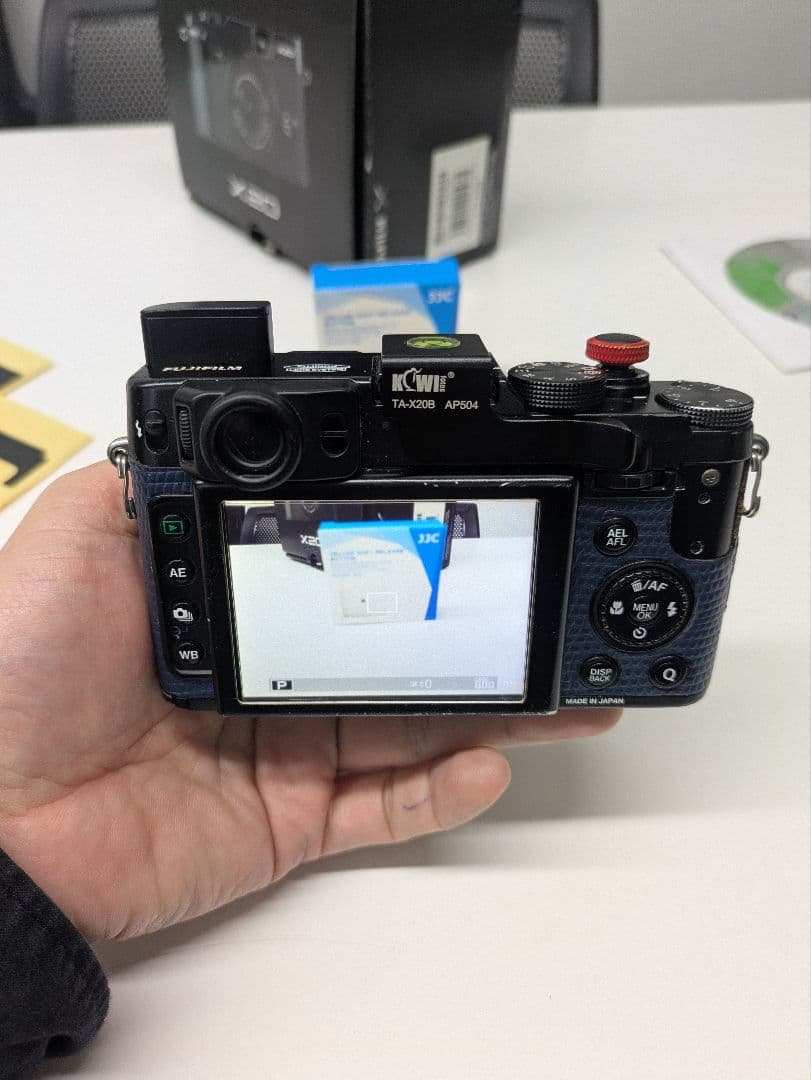 Fujifilm X20 コンパクトデジタルカメラ ネイビーリザード張替済