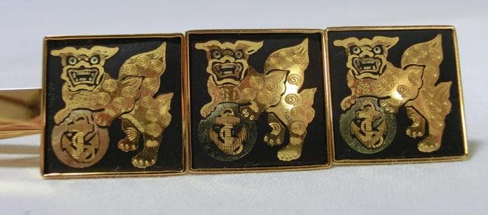 ☆海上自衛隊☆象嵌☆獅子の証し☆タイピン☆カフス☆未使用☆共箱付き☆