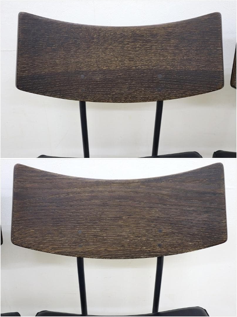 A1 スクエアルーツ SOLI カウンター チェア 椅子 オーク 革 スツール