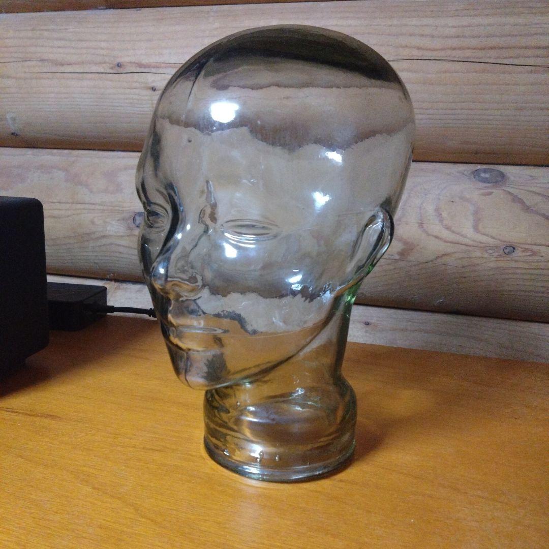 ②ガラス製 ヘッドマネキン ヘッドトルソー ディスプレイ 店舗什器