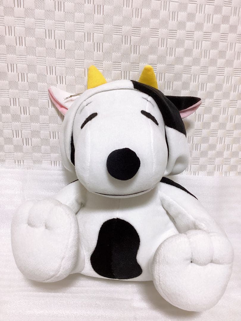 平成レトロ ❤︎PEANUTS スヌーピー❤︎非売品 牛のパーカー ぬいぐるみ レア