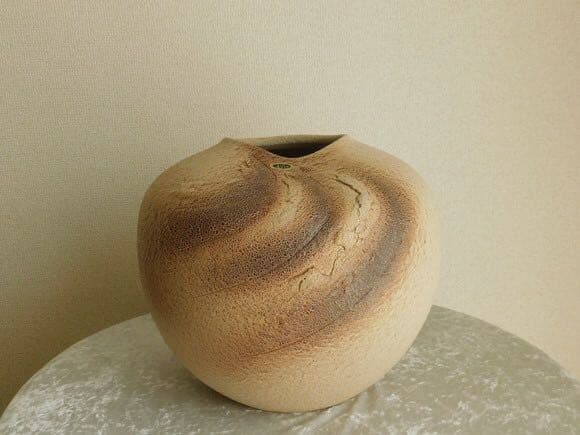 信楽焼 花瓶 花器 手作り 美峰 美杉 インテリア 箱付