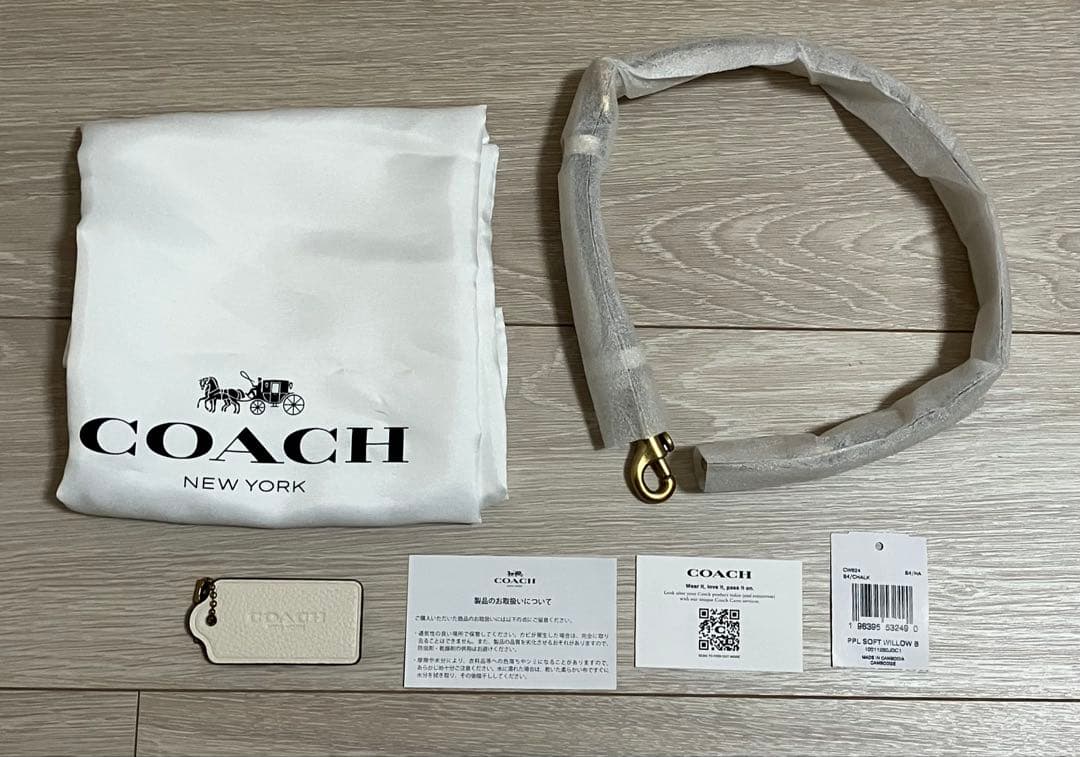 一度のみ！大きいサイズ coach ウィロウソフトバケットバッグ ホワイト