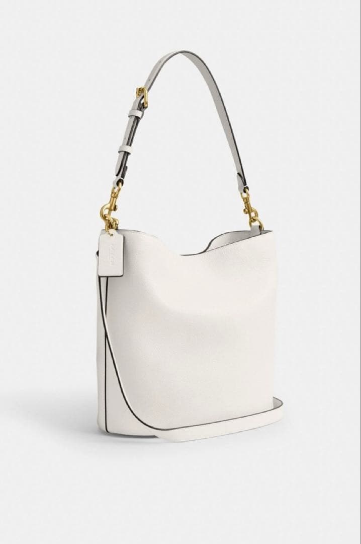 一度のみ！大きいサイズ coach ウィロウソフトバケットバッグ ホワイト