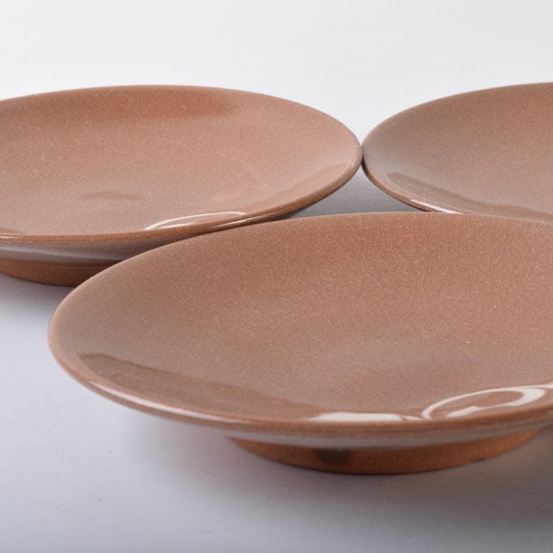 和食器 三浦竹軒作 一力皿 五客 共布共箱 C 7986