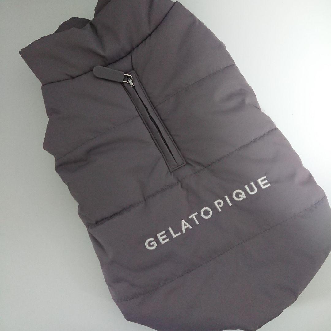 ジェラートピケ 中綿ベスト グレー Ｌ gelato pique（ジェラートピケ） 犬 服 「CAT＆DOG」XL・XXLサイズ中綿