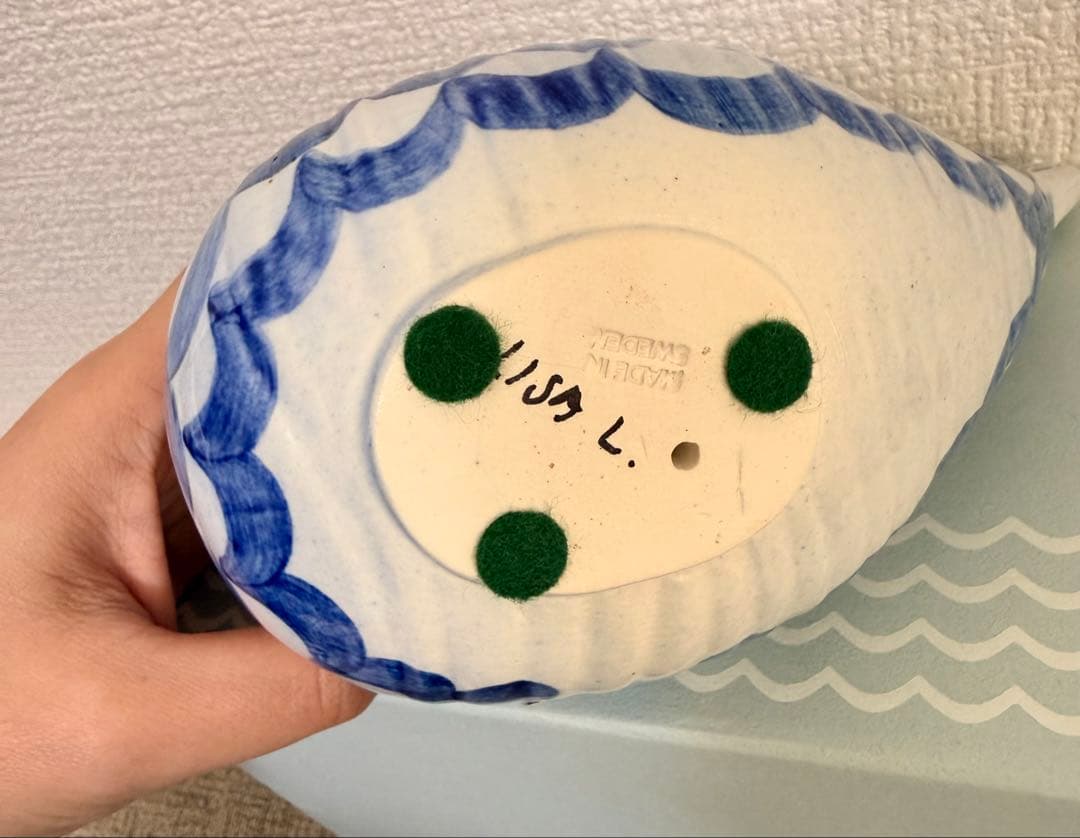 波の上のヨナ　リサラーソン　Lisa Larson 北欧　クジラ