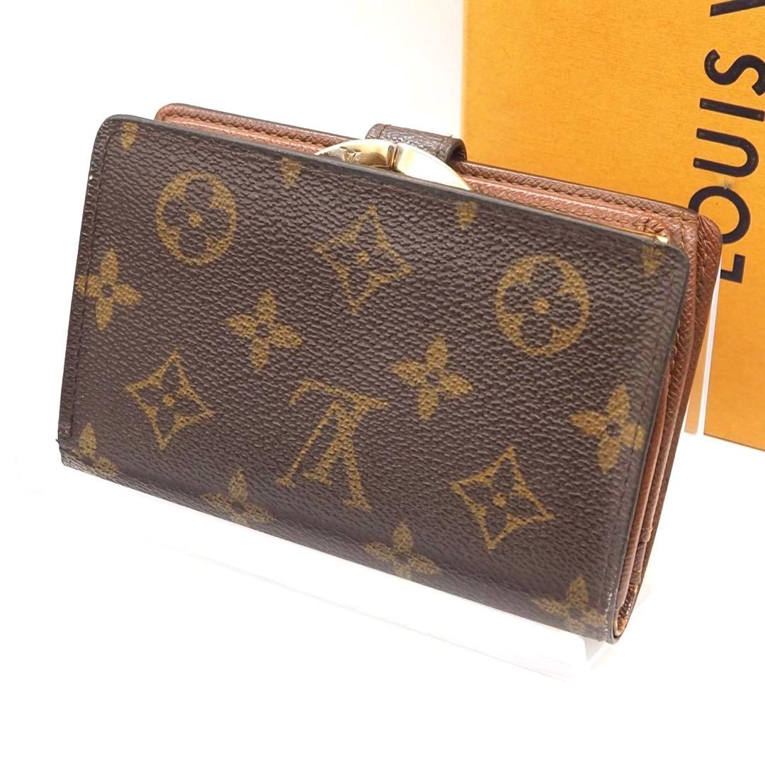 ルイヴィトン ヴィエノワ 二つ折り財布 がま口 モノグラム コンパクト