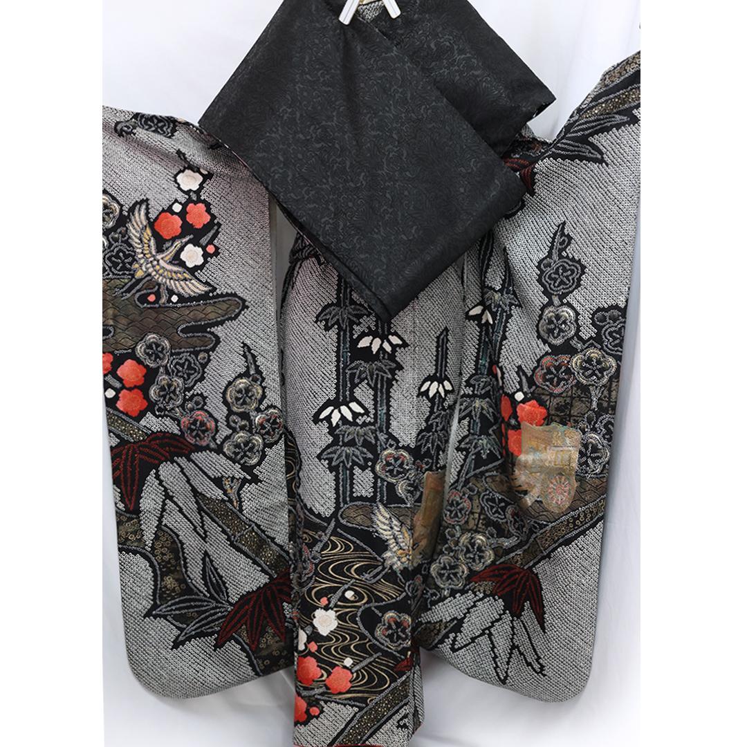 ◆ 振袖6点セット 166.5cm◆ブラックベース総絞りフルセット成人式ii26