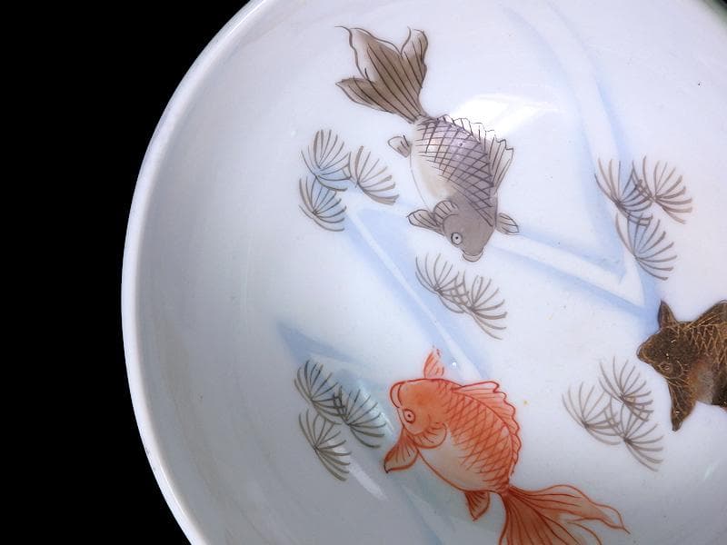古伊万里 色絵 金魚に藻の図 盃洗 TX0DACG-AS-fbrx