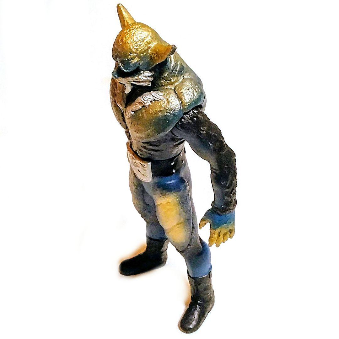 重塗装】 仮面ライダー ショッカー怪人 狼男 当時物 ソフビ フィギュア