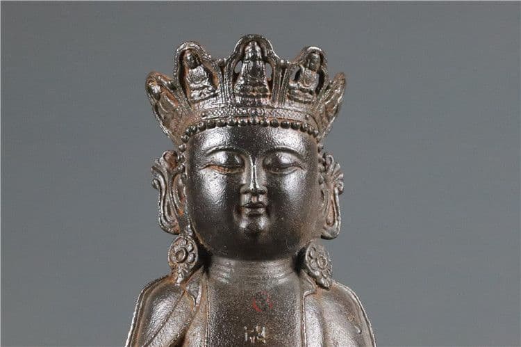 鉄器 鉄仏 仏像 蓮華坐観音菩薩仏像 阿弥佗仏 工芸品 置物