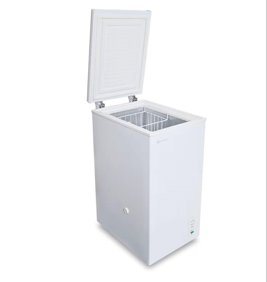 アレジア 冷凍庫 小型 上開き 63L スリム ストッカー AR-BD66-NW