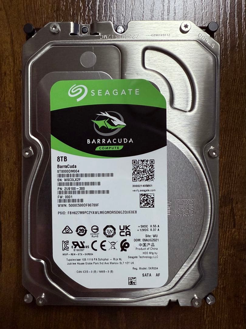 ⭐️即購入歓迎 Seagate BarraCuda 8TB HDD 動作良好 ⭐️即購入歓迎