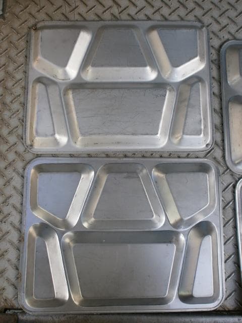 米軍　実物　放出品　ステンレス製　フード　トレー 　6枚セット