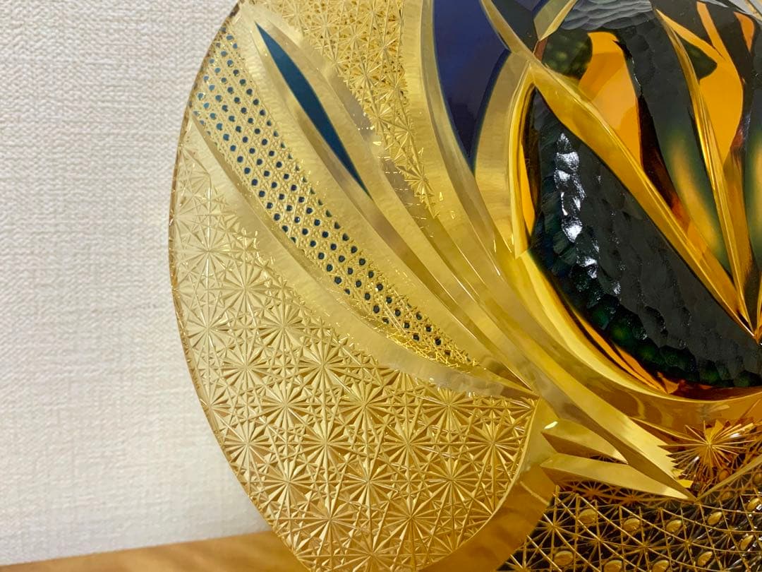 d*7様 江戸切子 伝統工芸士 但野英芳作 「兜」 飾り