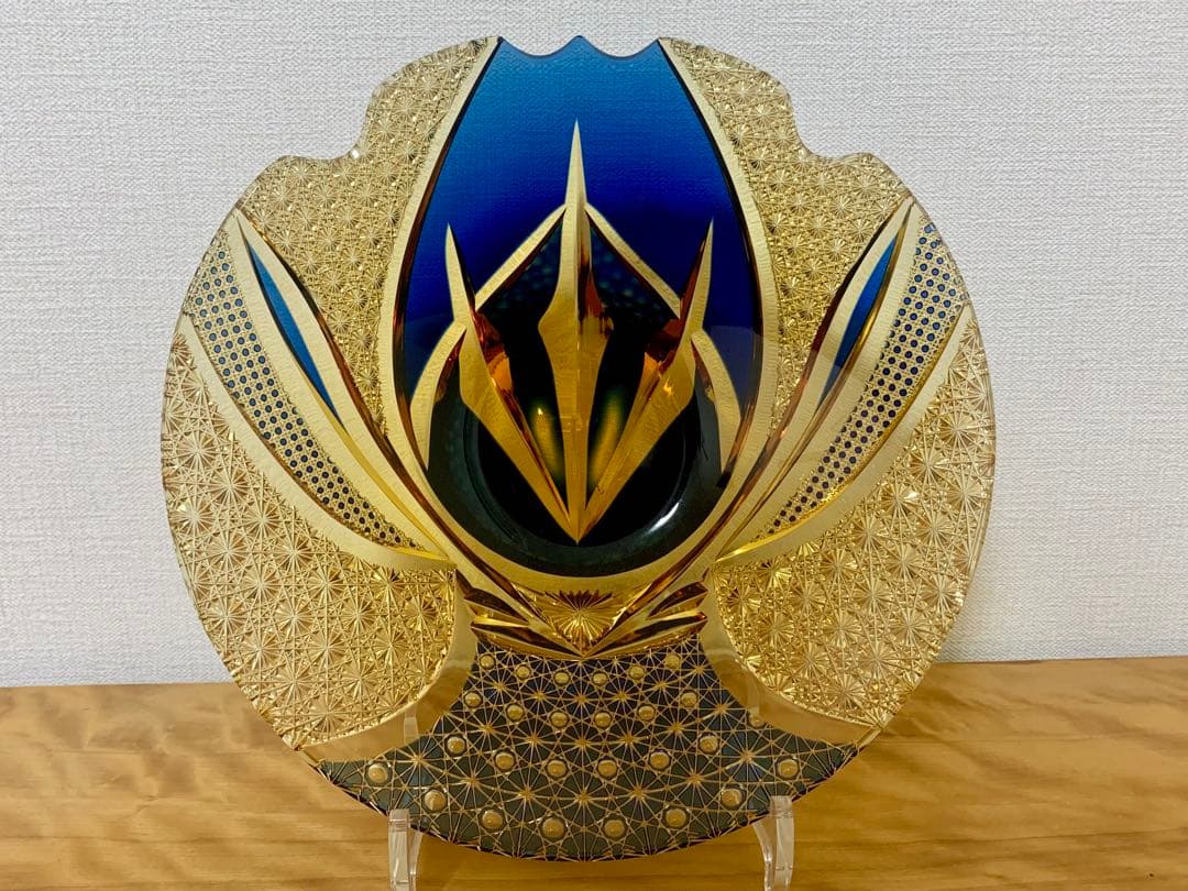 d*7様 江戸切子 伝統工芸士 但野英芳作 「兜」 飾り